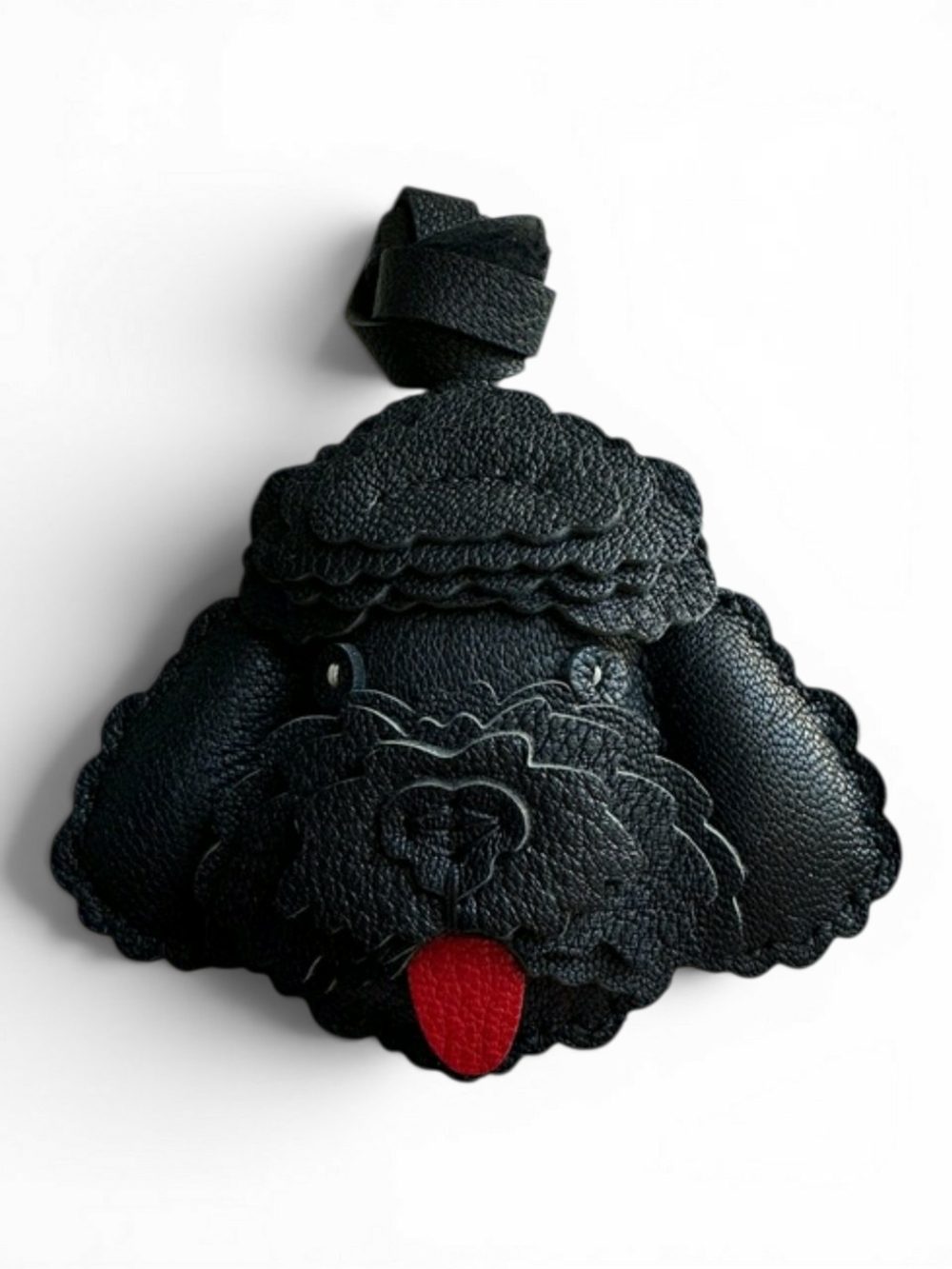Black Poodle Bag / Tote Charm w/ Red Tongue NEW!